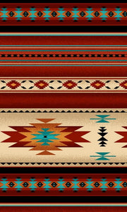 Elizabeth's Studio Tucson Blanket Stripe Terracotta 201TERRACOTTA