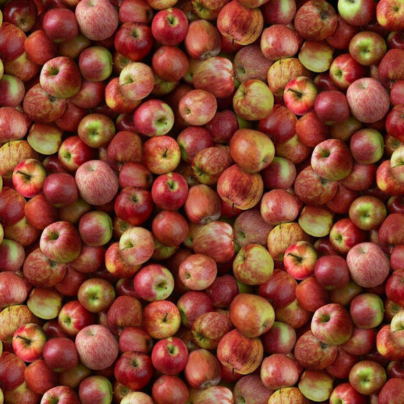 Timeless Treasures Packed Apples Red FRUIT-CD2942