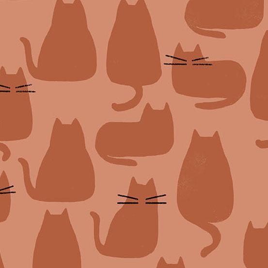 Andover Fabrics Whiskers and Dash Whiskers Terracotta A-9168-O