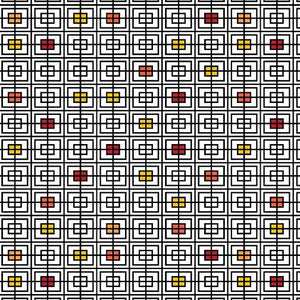 Benartex Double Squares Red/Yellow 0946420B