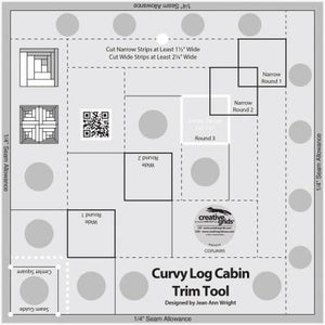 Creative Grids 8" Log Cabin Trim Tool Non Slip CGRJAW1