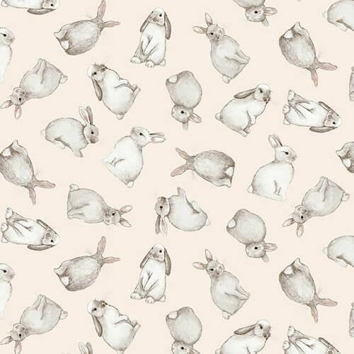 Henry Glass & Co. You Are Loved Bunnies Pale Pink 9809 22