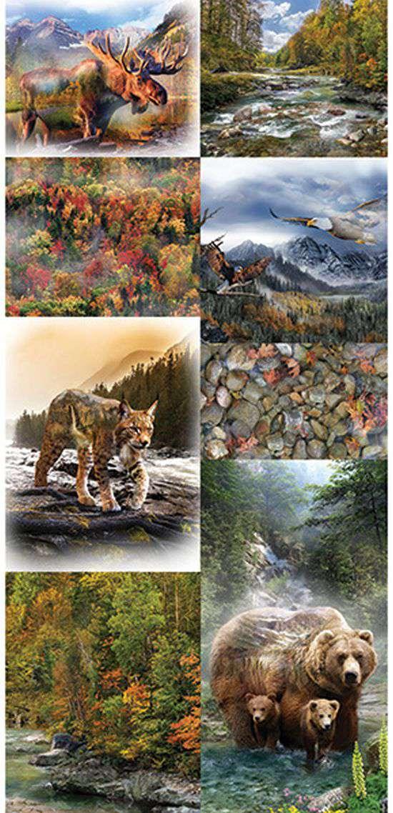 Hoffman Fabrics Call of the Wild Fall 2.5yd Panel U5015-714 #119WL