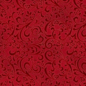 Hoffman Fabrics Holiday Elegance Crimson/Silver V7170-10S