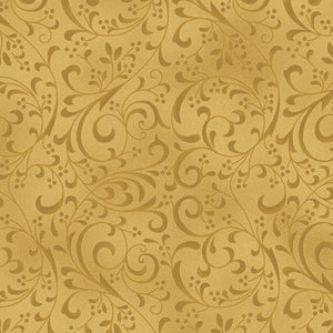 Hoffman Fabrics Holiday Elegance Gold/Gold V7170-47G