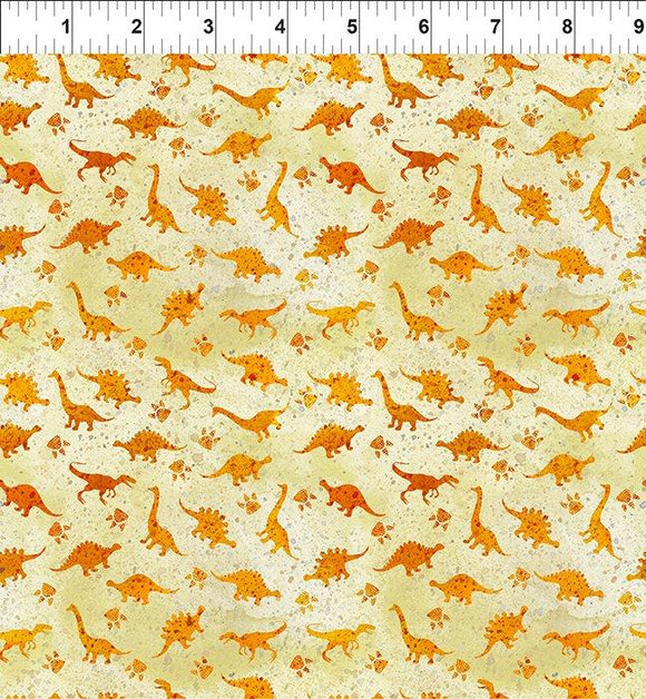 In The Beginning Fabric Dinosaur Friends Mini Dino Orange 6DIN 1