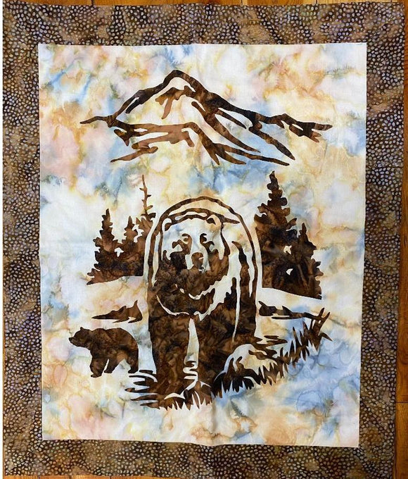 Laser Cut Bear Finished Wallhanging 31 X 26