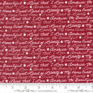 Moda Fabrics All American Words Red Truck 56025 13