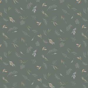 P&B Textiles Ethereal Forest Tossed Foliage Green EFOR 04609 G