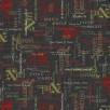 P&B Textiles North Pole Express Scattered Words Brown 04764 K