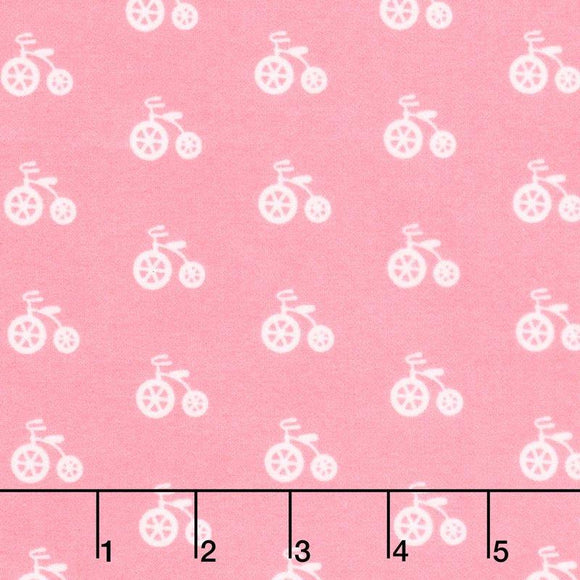 RK Cozy Cotton Pink Bicycle SRKF-17650-10 Flannel