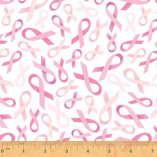 Windham Fabrics Patches of Hope Wear Pink White 53212-3