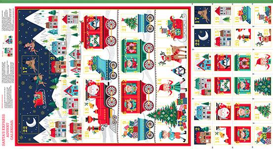 Andover Fabrics Makower UK Santa Express Advent Calender  TP-2387-1  #41C