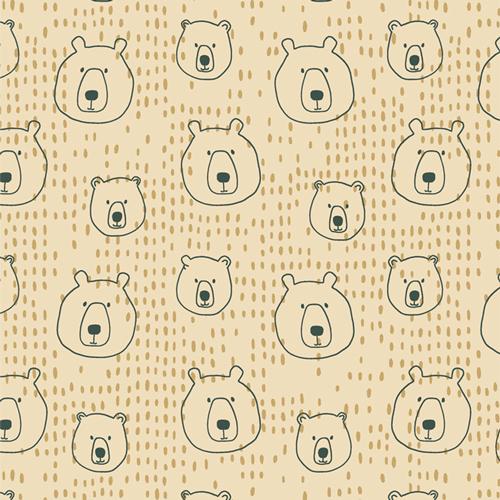 Art Gallery Fabrics Lakelife Bear Out There Flannel LKL51302a