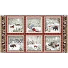 Henry Glass Rustic Charm Flannel Block Scenes Multi F1339-33 #27F