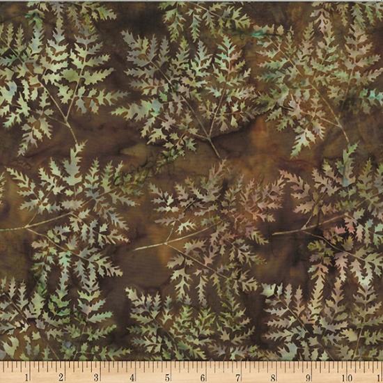 Hoffman Fabrics Bali Batik Large Ferns Earth V2548-58