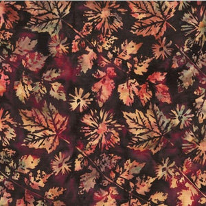Hoffman Fabrics Bali Batik Veined Leaves Lava V2547-347
