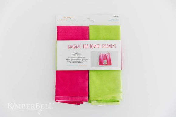 Kimberbell Ombre Tea Towel Blanks Pink & Lime  KDKB238