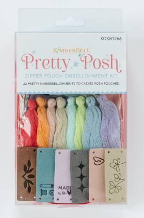 Kimberbell Pretty & Posh Zipper Pouches Embellishment Kit KDKB1266