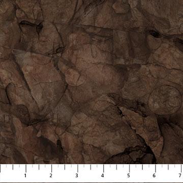 Northcott Fabrics Northern Peaks Rock Face Dark Brown DP25172-38