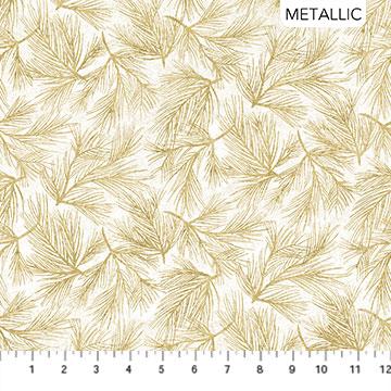 Northcott Fabrics Stonehenge White Christmas Pine Needles 24207M 11