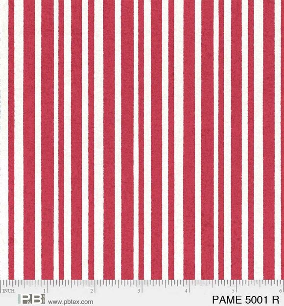 P&B Textiles Patchwork Americana Stripe Red 05001 R