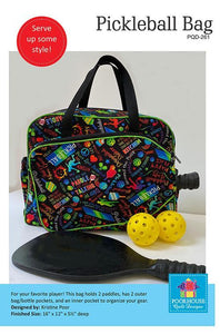 Pickleball Bag Pattern Poor House Quilt Designs PQD 261