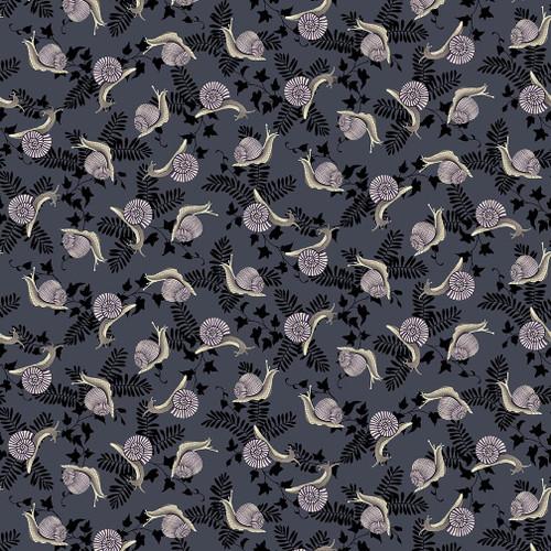 Studio E Hallowed Forest Charcoal Blue Snails 7716 97