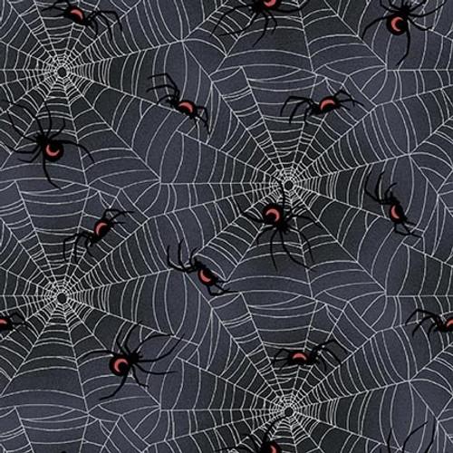 Studio E Hallowed Forest Charcoal Cobwebs 7715 93