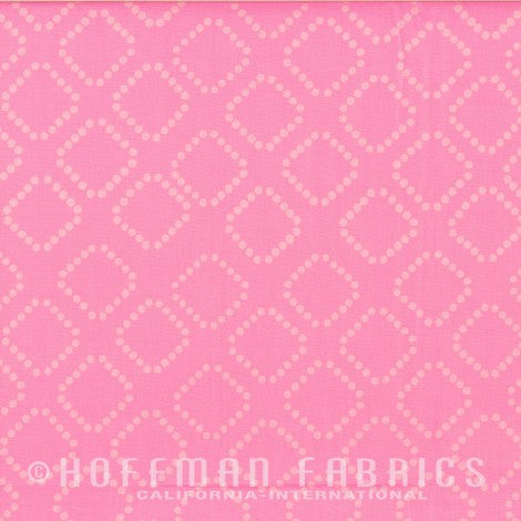 Hoffman Fabrics Bali Batiks Dotty Diamonds Bubblegum 111-404