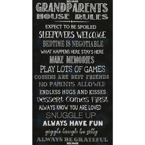 Timeless Treasures Grandparents Rules GAIL-C5346 BLACK #57