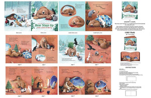 Midwest Textiles Bear Stayes Up For Christmas EST-11003MULTI #73B