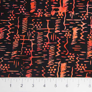 Northcott Fabrics Primitive Lines Black Red 80041-25