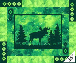 Northcott Fabrics Imagine Emerald Moose DP22566-76 #88WL