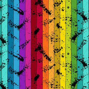 Andover Fabrics  Buzzin Around Rainbow Stripe  A 9384 X