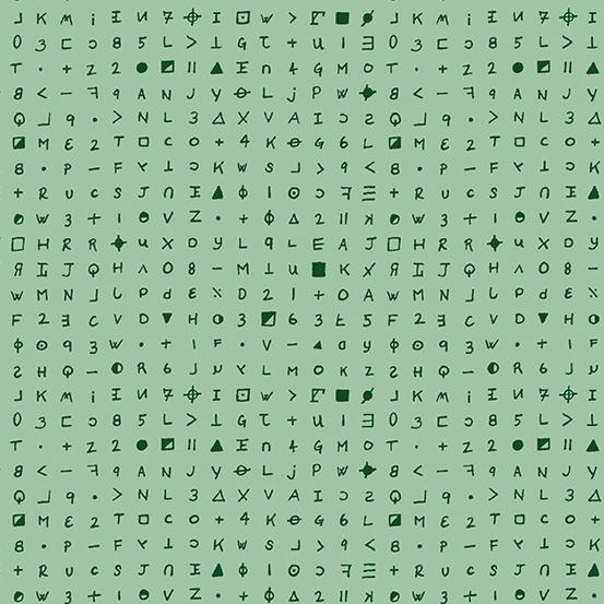 Andover Fabrics Fabric from the Basement Cryptography Envy A-459-G