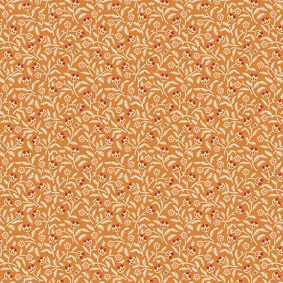 Andover Fabrics Lady Tulip Gossip Tangerine A-186-O