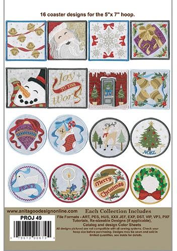Anita Goodesigns  Projects Christmas Coasters item is priced at 60% off