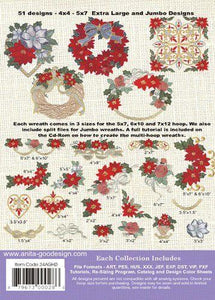 Anita Goodesigns-Poinsettia Wreaths-Full item is priced at 60% off