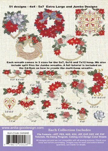 Anita Goodesigns-Poinsettia Wreaths-Full item is priced at 60% off