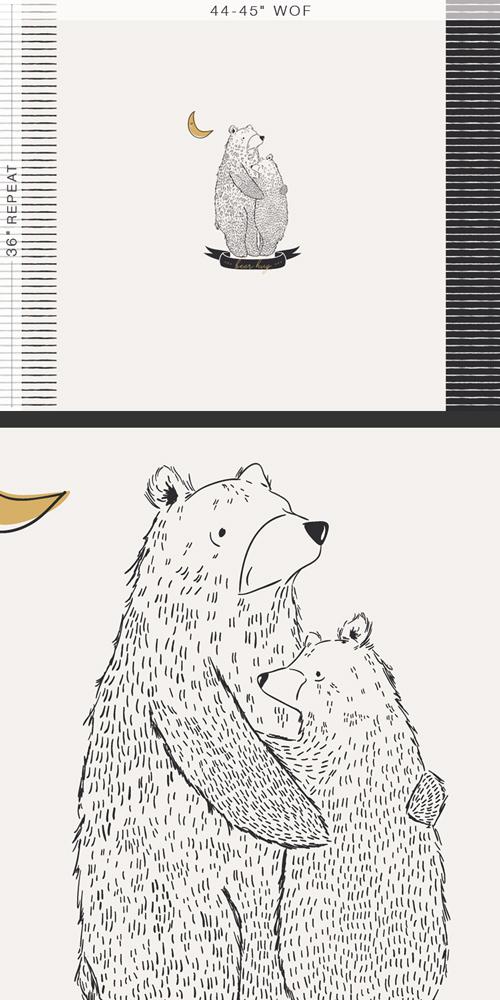 Art Gallery Fabrics Pine Lullaby Bear Hug CAP-PL-1313 #75K