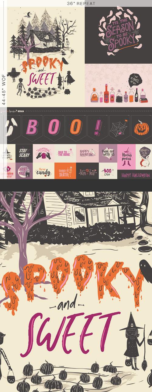 Art Gallery Fabrics Sweet 'N Spookier Spooky Season Panel SNS13041 #181