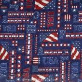 Blank Quilting American Honor Blue Words AMERICA-B-8339-77