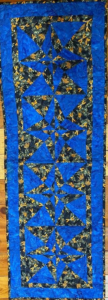 Blue Butterfly Finished Tablerunner 55 X 18.5