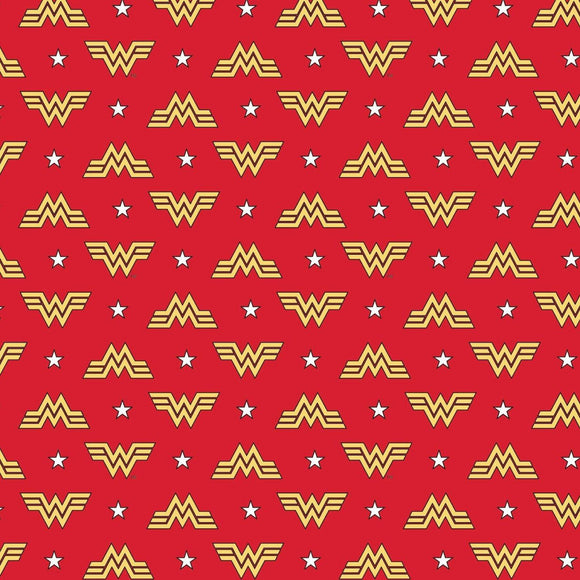 Camelot Cottons Wonder Woman 84 Logo and Stars  CAM23400825-1