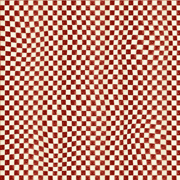 Clothworks Snovalley Check Red Y3873-82