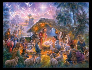Elizabeth's Studio Nativity Panel 9614 BLACK #3C