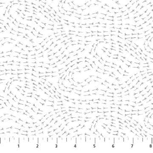 Figo Fabrics Birdwatch Bird Prints White 90445-10