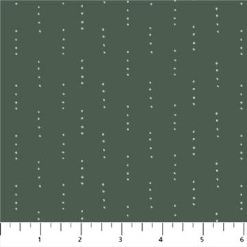 Figo Fabrics Birdwatch Green Dots White 90446-72