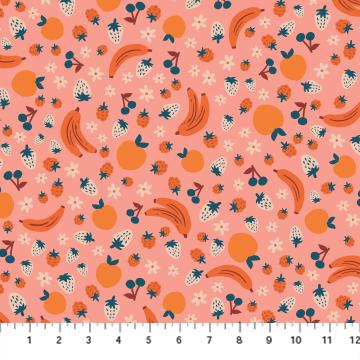 Figo Fabrics More Pie Fruit Mix Pink Multi 90454-21